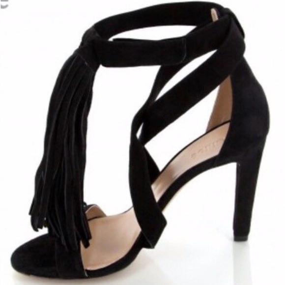 New & Authentic Chloe Black Fringe Heels- 35 - Picture 5 of 8